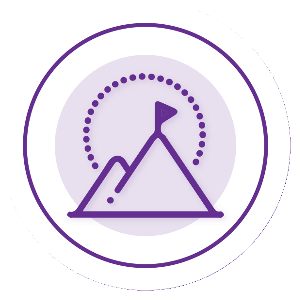 Vision: mountain with a flag